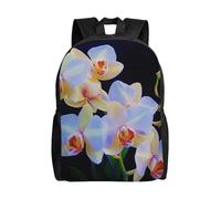 kkvhhyuo Zaino da scuola con stampa orchidee, leggero, per libri, laptop, per uomini e donne, borsa da viaggio per scuola, lavoro., Stampa orchidee, One Size, Zainetto