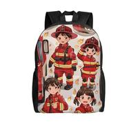 kkvhhyuo Zaino da scuola con stampa orchidee, leggero, per libri, laptop, per uomini e donne, borsa da viaggio per scuola, lavoro., Ragazzi E Ragazze In Vigili del Fuoco, One Size, Zainetto