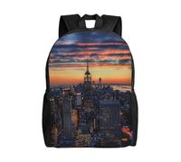 kkvhhyuo Zaino da scuola con stampa orchidee, leggero, per libri, laptop, per uomini e donne, borsa da viaggio per scuola, lavoro., Città di New York, One Size, Zainetto