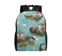 kkvhhyuo Zaino per la scuola con stampa retrò di sirena, leggero, per libri, computer portatile, per uomini e donne, borsa da viaggio per scuola, lavoro e viaggio., Otterri, One Size, Zainetto