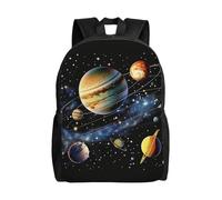 kkvhhyuo Zaino scolastico con stampa matematica leggera per libri e computer portatile, per uomini e donne, borsa da viaggio per scuola, lavoro., Pianeti Stelle e Galas, One Size, Zainetto