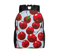 kkvhhyuo Zaino scolastico con stampa matematica leggera per libri e computer portatile, per uomini e donne, borsa da viaggio per scuola, lavoro., ciliegie rosse, One Size, Zainetto