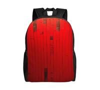 kkvhhyuo Zaino scolastico con stampa matematica leggera per libri e computer portatile, per uomini e donne, borsa da viaggio per scuola, lavoro., Strisce rosse., One Size, Zainetto