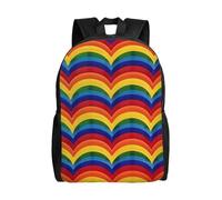 kkvhhyuo Zaino scolastico con stampa matematica leggera per libri e computer portatile, per uomini e donne, borsa da viaggio per scuola, lavoro., Motivo arcobaleno., One Size, Zainetto