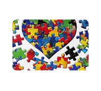 kkvhhyuo Zerbino con stampa a forma di cuore, 40 x 60 cm, lavabile in lavatrice, tappetino per ingresso per cani, super assorbente, per porta d'ingresso, porta posteriore