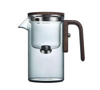 KKwercv Teiera in Vetro Incantato con Infusore - Teiera Magica 2-in-1 con Controllo a Pressione e Manico in Legno per Tè Sciolto, Design Stregoneria