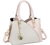 KKXIU Borse e borse a mano a tre scomparti per donna moda donna borsa a tracolla superiore borsa 1-rosa, 1-rosa