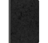 Kladde - Taccuino Premium FACT!plus, formato A5, 96 fogli/192 pagine, a quadretti, colore: Nero