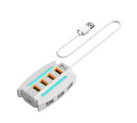 Klaisy 10 Porte USB Docking Station Espansione Dock Hub USB Con Luce 120cm Cavo Estensione Trasferimento Dati Expander Tipo C Adattatore