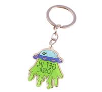 Klaisy Anelli minimalisti astronavi stile contemporaneo portachiavi leggero accessorio unico per gli amanti del tema della scienza portachiavi portatile per le chiavi, Verde, Taglia unica