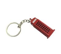 Klaisy Anelli unici a tema britannico portachiavi in metallo cassetta postale portachiavi souvenir struttura in lega per regali e collezionisti portachiavi britannici, Portachiavi cabina telefonica