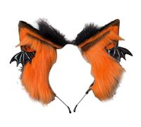 Klaisy Cerchietto per capelli a tema anime, con ali di pipistrello, appassionati di film, fascia in peluche per adolescenti adulti cosplay accessori per capelli orecchie volpi cerchietto per capelli