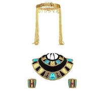 Klaisy Cerchietto per capelli da regina serpente, per cosplay, Halloween, cosplay, regina d'Egitto, perline dorate, copricapo per Halloween, costume egiziano