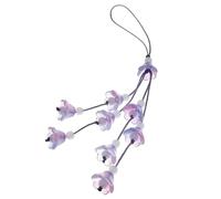 Klaisy Collana con ciondolo a forma di orchidea, in stile gotico, realizzata a mano, con cordino per cellulare, per borse, gioielli, telefono, cordicella