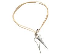 Klaisy Collana minimalista con ciondolo a forma di cuore e stella in corallo cavo per donne uomini girocollo doppio cuore semplice gioielli alla moda donna minimalista collana di fascino corallo uso