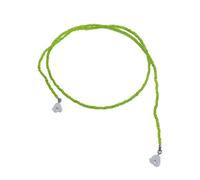 Klaisy Collana regolabile con perline di vetro verde catena per collana alla moda gioielli collana girocollo fascino per le donne naturale ragazza collo gioielli