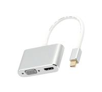 Klaisy Compattamente Doppio Modo DisplayPort Adapter Hdmis VGA 4K 1080P Convertitori Per Proiettori Desktop Alluminio Housing Shell