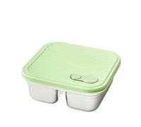 Klaisy Contenitore per il pranzo con separatori in acciaio inox, coperchio a prova di perdite, per uso quotidiano e organizzazione dei pasti, scatola per il pranzo da lavoro