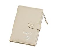 Klaisy Custodia essenziale per passaporti da viaggio, offre una rapida sicurezza aeroportuale e un facile portafoglio per il check-in in hotel, Beige, Bellezza di massa