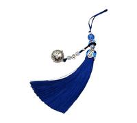 Klaisy Elegante ciondolo tradizionale a forma di campane con nappe morbide, portachiavi da appendere, accessorio unico alla moda da donna, Blu reale., Taglia unica