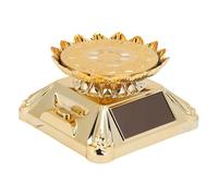 Klaisy Gioielleria Espositore Ad Energia Solare Alimentato Giradischi Rotante 360 con Luminosità Luci LED per Anelli Orologio Solare Powered Jewelry Display Stand