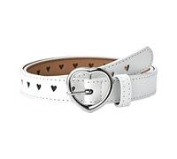 Klaisy Hallow Cuore Cintura Catena Cool Girl PU Pancia Catene Per Scuola Bande Bambini Con Fibbia Cuore Vita Bambini, bianco, Taglia unica