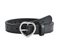 Klaisy Hallow Cuore Cintura Catena Cool Girl PU Pancia Catene Per Scuola Bande Bambini Con Fibbia Cuore Vita Bambini, Nero , Taglia unica