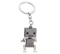 Klaisy Portachiavi retrò a forma di robot dal design unico in metallo, portachiavi con giunti mobili, perfetto per idee regalo creative regali robot per le donne, Argento, Taglia unica