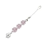 Klaisy Quattro trifogli/tulipani perline cellulare cinturino acrilico perline porta telefono elegante anello ornamento per uso quotidiano portachiavi accessorio
