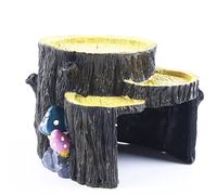 Klaisy Rifugio per tartarughe con piattaforma crogiolata per pesci d'acquario Decorati