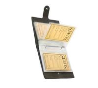 Klaisy Scatola organizer multiuso con 50 buste personalizzabili e interno impermeabile, adatta per buste di carta da collezione con etichette