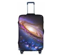 KLAMN Copertura per bagagli con stampa di universo galassia e stelle spaziali, copertura elastica per bagagli da 45,7 a 81,7 cm, bianco, L