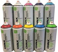 KLAMOTTEN STORE Spray di gesso in aerosol - Vernice a gesso solubile in acqua e lavabile - Colori vivaci e opachi - Eccellente potere coprente (verde)