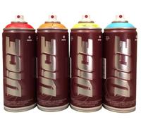 KLAMOTTEN STORE VICE PoP SHoCK - Set di 4 bombolette spray per graffiti, con elevata opacità, 4 x 400 ml, ad alta pressione