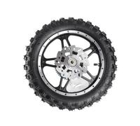 Klanata 2,5-10 Gruppo Ruota Posteriore per Dirt Bike, Cerchio in Metallo con Pneumatico in Gomma, Pignone a Disco e Cuscinetto Inclusi, Progettato per Mini Pit Bike