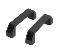 Klanata 2 pezzi in lega di alluminio nera maniglia per armadietto a forma di D sezione rettangolare per attrezzature industriali guardaroba e cassetti di mobili hardware di ricambio in