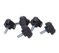 Klanata 5 Viti M6 con Maniglia a Testa Triangolare - Bullone di bloccaggio con Lunghezza 15 mm - Maniglia ad attorcigliata a Mano in plastica ABS per Un Fissaggio Sicuro - Struttura