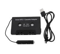 Klanata Adattatore per cassette Bluetooth BT 5.1 Ricevitore audio wireless per auto e camion con lettori di cassette, convertitore universale da cassetta a Aux DC 5V con allarme di bassa
