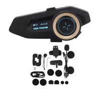 Klanata Auricolare per casco moto con interfono Bluetooth 5.0, portata 1000M e condivisione di musica, batteria a lunga durata da 900 mAh per motoslitta ATV UTV, di comunicazione con