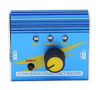 Klanata CCPM Tester di coerenza servo e controller dello sterzo - Scocca in lega di alluminio - Supporto da 1 a 3 servi - Ingresso CC da 4,8 a 6 V - Dispone di modalità di pulizia manuale