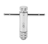 Klanata Chiave a cricchetto con impugnatura a T in acciaio per cuscinetti - Attrezzo manuale regolabile per estrattori e alesatori per viti maschio M3 M8 - Azione a cricchetto reversibile