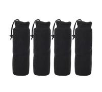 Klanata Confezione da 4 coperture per paraurti per Barche, 15 x 51 cm, Maniche per parafango Marino Elastiche lavorate a Maglia Nere per Twin Eye Center Rope Tube Style