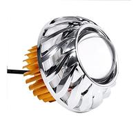 Klanata Fari Angel Eye per moto Blue Halo LED, fari per proiettori Hi/Lo Beam con doppia lente Halo, fari Angel Devil Eye per biciclette (Blanc)