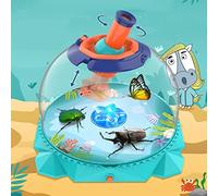 Klanata Kit di osservazione Habitat per Campioni asciutti e bagnati - Custodia in plastica ABS con Lente d'Ingrandimento Rotante a 360 Gradi - Illuminazione a LED Tricolore per Pesci e