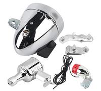 Klanata Kit generatore universale per bicicletta, dinamo a frizione 12V 6W con faro e fanale posteriore per bici motorizzate