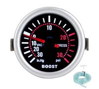 Klanata Kit manometro Turbo Boost da 2, misuratore di pressione Turbo per auto ad alta precisione da 12 V, puntatore da -30 a + 30 PSI per il monitoraggio delle prestazioni del