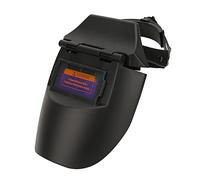 Klanata Maschera fotoelettrica solare auto oscurante Visiera nera per mezzo casco con guscio rinforzato ignifugo e fascia regolabile per applicazioni di saldatura ad di gas elettrico e (Nera)