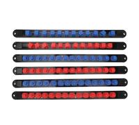 Klanata Set di 6 Organizzatori per Prese con 80 Clip - Guide Girevoli a 360° e Cappucci Estremità Rimovibili per Prese 1 4", 3 8", 1 2"