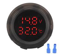 Klanata Termometro e voltmetro digitale per auto, doppio display Impermeabile 12V-24V Monitoraggio della temperatura e della tensione del veicolo, adatto per la diagnostica e la