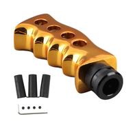 Klanata Universal Manual Transmission Gear Shift Knob Car Grip Knife Handle Shifter with 8mm 10mm 12mm Adapters, Aluminum Alloy and Resin Gear Lever Replacement for Manual Vehicles SUVs (Gold)